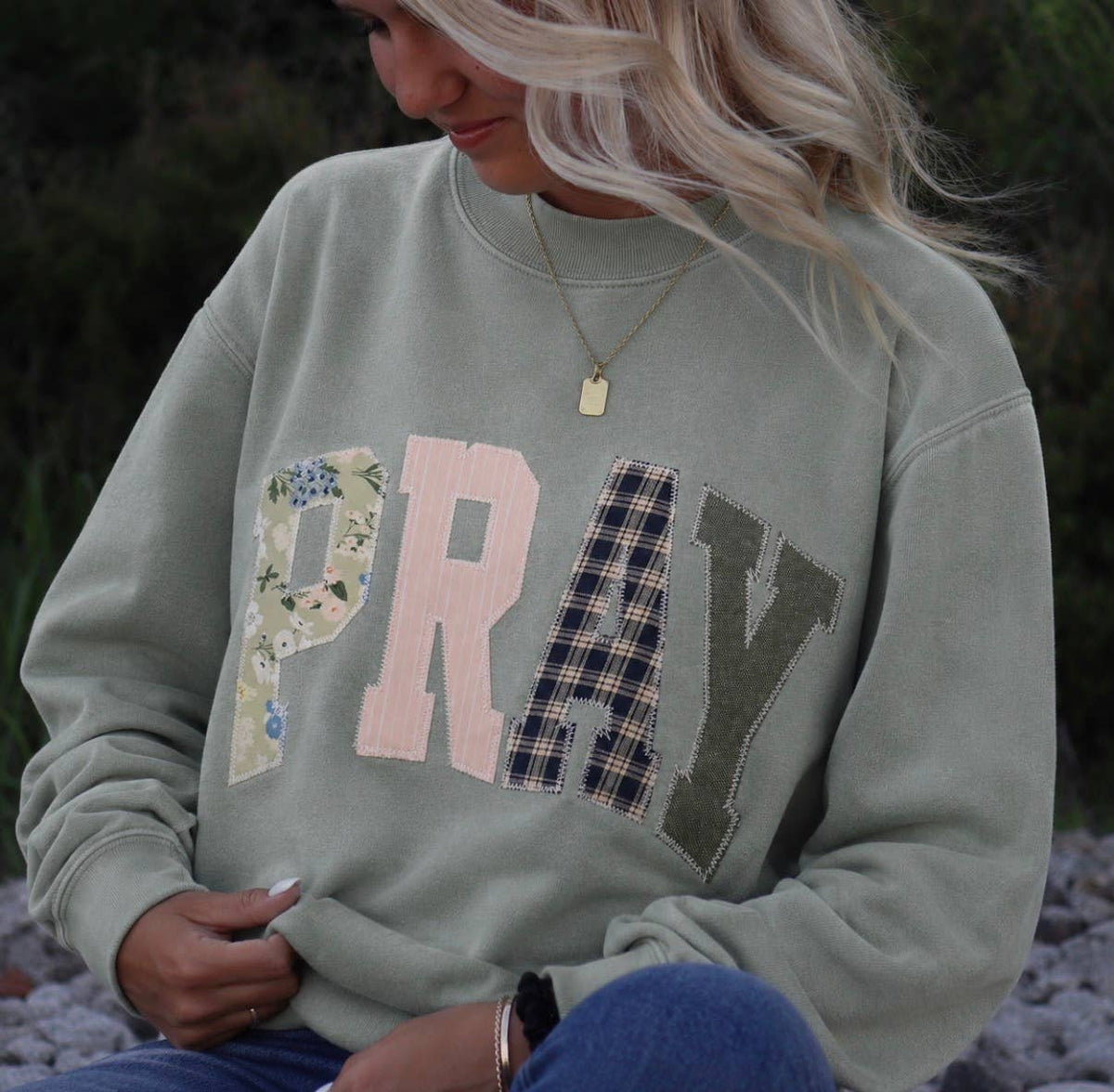 Sage Pray Christian Faith Sweatshirt
