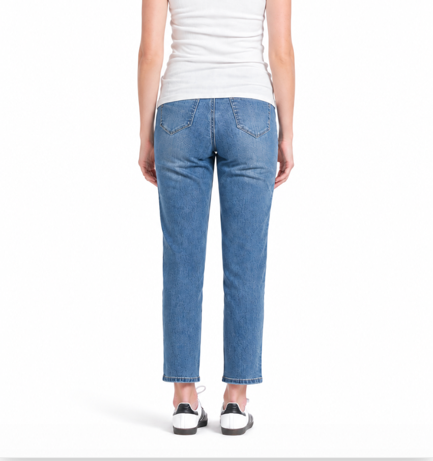 Maternity 28" Ankle Straight Leg Jean w/ Bellyband- Nola