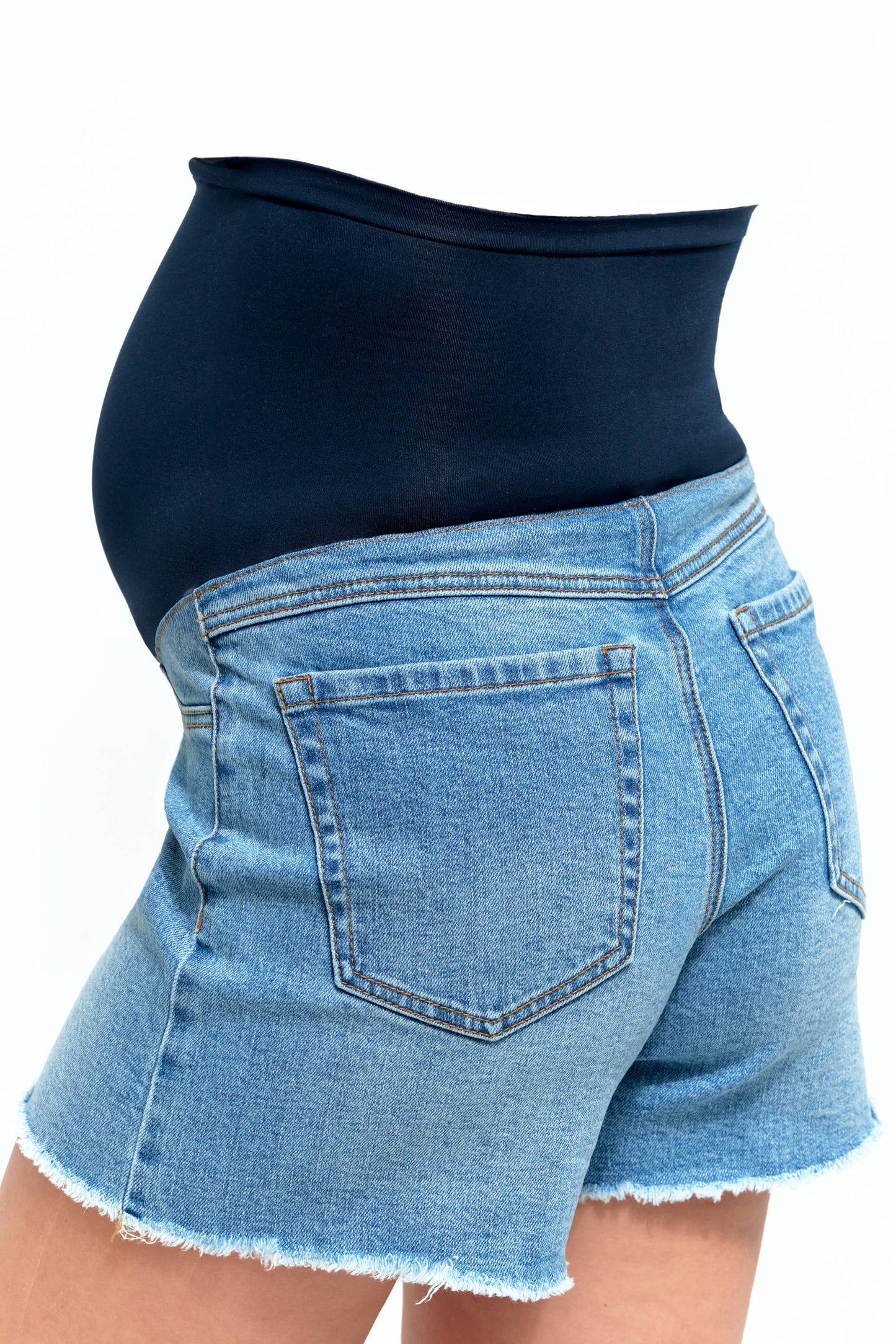 5" Maternity Dad Jean Shorts w/ Bellyband